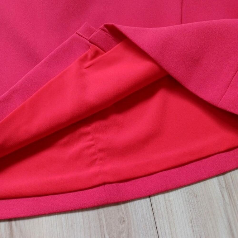 Alice + Olivia Shaylee Mini Skirt Poppy Red 6 - Picture 9 of 13
